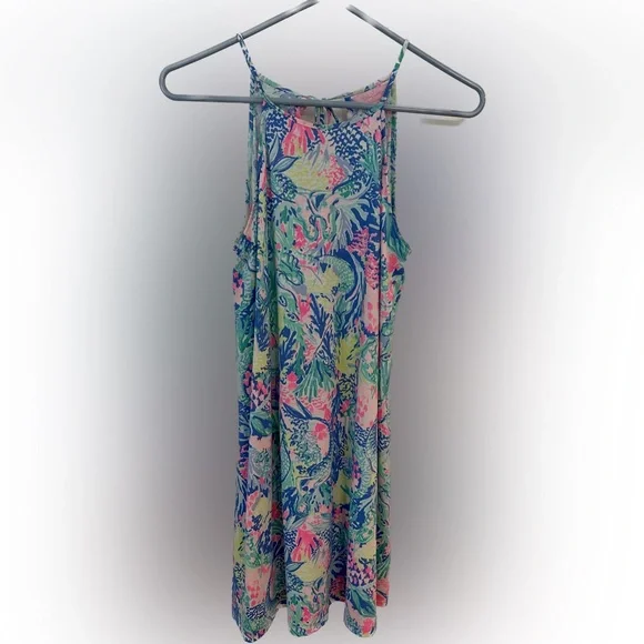 Lilly Pulitzer | Dresses | Nwot Lilly Pulitzer Margot Halter Neck Dress  Blue Xxs Mermaid Cove | Poshmark